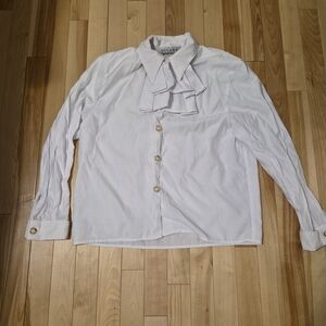 Unique Vintage White Button Down Shirt